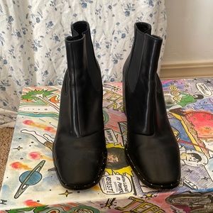 Renvy Women's Debby Leather Block Heel